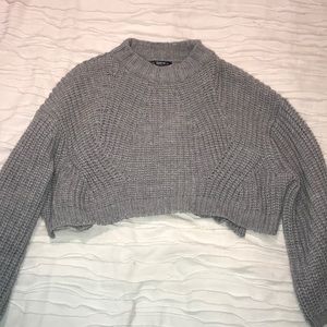 Grey cropped sweater